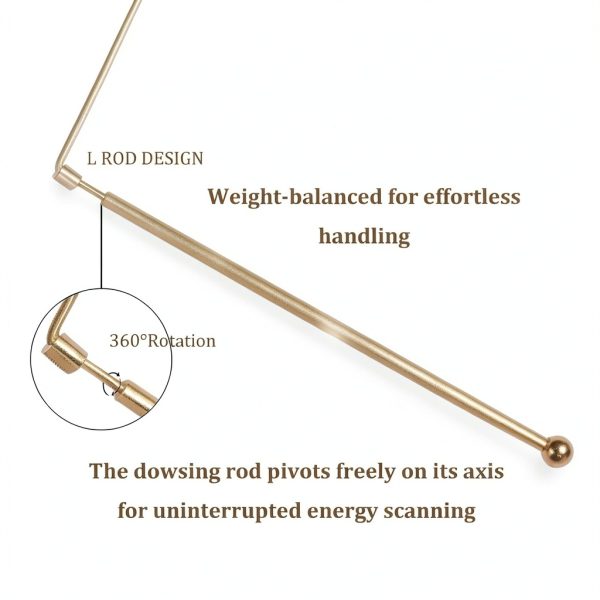 Biomag Copper Dowsing Rods Kit 2-Piece 99.9% Pure Set B Water Gold-6