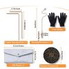 99.9% Copper Dowsing Rods Kit, Anglecai Spiritual Exploration Divination Tools 2PCS Divining Rods+Dowsing Pendulum + Divination Mat + Gloves + Bag for Ghost Hunting, Divining Water, Gold, Treasure-1