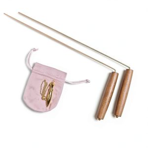 Copper Dowsing Rods Kit nuuubik Handles and Brass Karnak Pendulum-0
