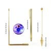 4 Pcs Ghost Hunting Dowsing Rods Copper Set Pen Shaped Gold Spirit Rods Water Divining Rods with Paranormal Dowsing Pendulum LED Light up Cat Ball for Ghost Hunting Party Detect Gold Water Treasure-1