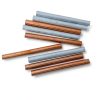 HWYEE 99.995% Pure Copper Zinc Rods 2PCS 3/8" (10mm) x 4" (102mm) Bar-3