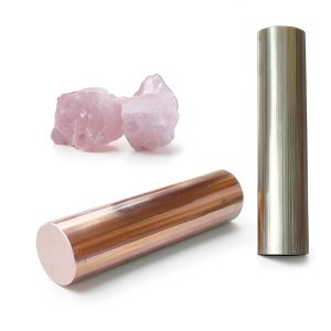 Pharaoh Solid Copper Zinc Rods 99.9% Cu & 99.99% Zn with Rose Quartz-0