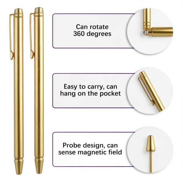 4 Pcs Ghost Hunting Dowsing Rods Copper Set Pen Shaped Gold Spirit Rods Water Divining Rods with Paranormal Dowsing Pendulum LED Light up Cat Ball for Ghost Hunting Party Detect Gold Water Treasure-3