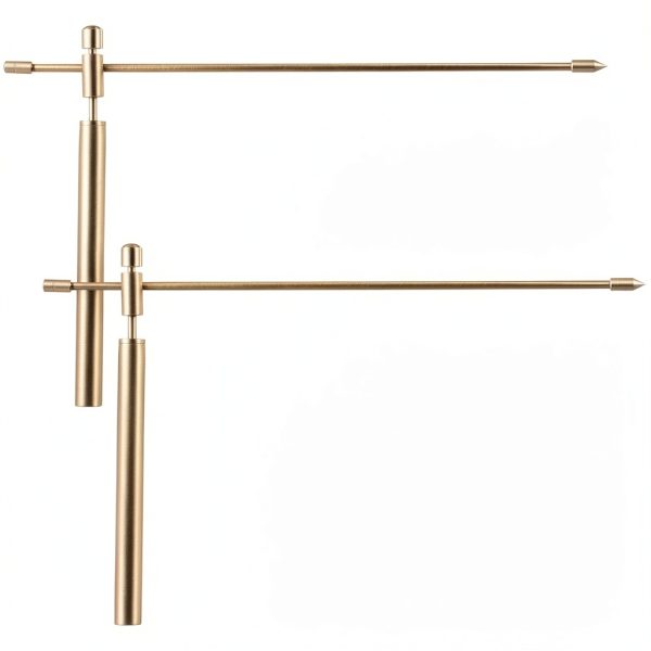 2 PCS Dowsing Rods Copper - Flexible Rotation Tool Dowsing Rods, Upgraded Divining Rods Detect Rods for Water Witching, Ghost Hunting, Finding Items, Paranormal, Yellow-1