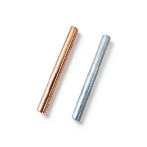 HWYEE 99.995% Pure Copper Zinc Rods 2PCS 3/8" (10mm) x 4" (102mm) Bar-0