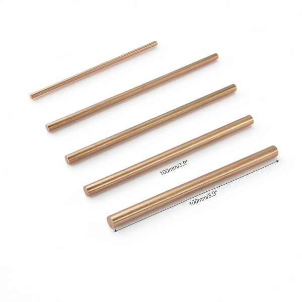 MECCANIXITY 2,3,4,5,6mm Diameter 100mm Length Solid Copper Round Rod Lathe Bar Stock for DIY Craft 5in 1set-1