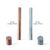 HWYEE 99.995% Pure Copper Zinc Rods 2PCS 3/8" (10mm) x 4" (102mm) Bar-2