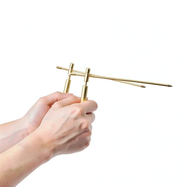 2 PCS Dowsing Rods Copper - Flexible Rotation Tool Dowsing Rods, Upgraded Divining Rods Detect Rods for Water Witching, Ghost Hunting, Finding Items, Paranormal, Yellow-2