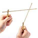 2 PCS Dowsing Rods Copper - Flexible Rotation Tool Dowsing Rods, Upgraded Divining Rods Detect Rods for Water Witching, Ghost Hunting, Finding Items, Paranormal, Yellow-0
