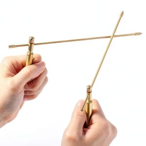 2 PCS Dowsing Rods Copper - Flexible Rotation Tool Dowsing Rods, Upgraded Divining Rods Detect Rods for Water Witching, Ghost Hunting, Finding Items, Paranormal, Yellow-0