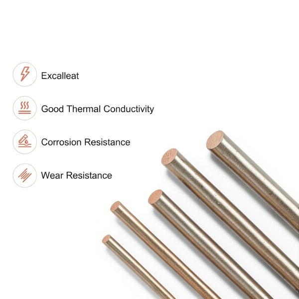 5-Pack Copper Round Rod 2,3,4,5,6mm Dia. 100mm Length T2 Stock Solid Copper Rod Lathe Bar for Metal Crafts DIY/Gardening/Industry/Decoration Pure Tube-1