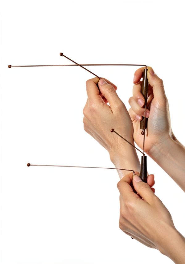 Copper Dowsing Rods Biomag 2-Piece Set with Wooden Handles-6