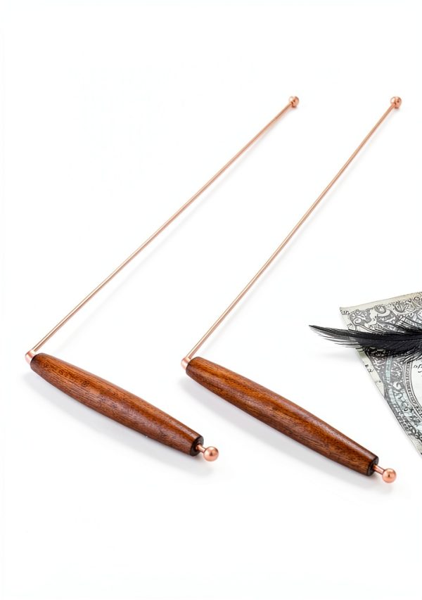 Copper Dowsing Rods Biomag 2-Piece Set with Wooden Handles-2