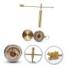 Copper Feng Shui Dowsing Rod Set with Dragon Head Design and Compass Portable Water Detection Tool for Home and Outdoor Use-6