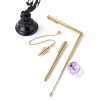 4 Pcs Ghost Hunting Dowsing Rods Copper Set Pen Shaped Gold Spirit Rods Water Divining Rods with Paranormal Dowsing Pendulum LED Light up Cat Ball for Ghost Hunting Party Detect Gold Water Treasure-4