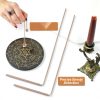 99.9% Copper Dowsing Rods Kit, Anglecai Spiritual Exploration Divination Tools 2PCS Divining Rods+Dowsing Pendulum + Divination Mat + Gloves + Bag for Ghost Hunting, Divining Water, Gold, Treasure-3
