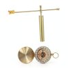Copper Feng Shui Dowsing Rod Set with Dragon Head Design and Compass Portable Water Detection Tool for Home and Outdoor Use-0