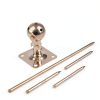 Lightning Rod CYANTEKOMS Copper Brass Kit for Roof Pole Top 1.7ft-2