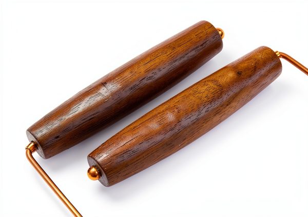 99.99% Copper Dowsing Rods - 2PCS Wooden Handle Dowsing Rods with Solid Brass Karnak Pendulum and Velvet Bag for Convenient Storage - for Searching Water, Gold, Minerals, Lost Things-8