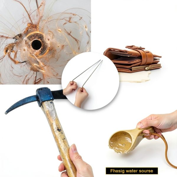 Copper Dowsing Rods Kit by Ywait2long with Amethyst Pendulum Board-3