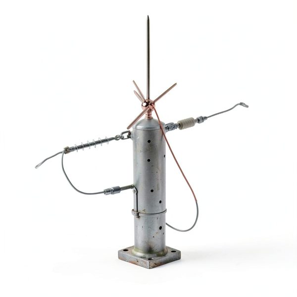Lightning Rod CYANTEKOMS Copper Brass Kit for Roof Pole Top 1.7ft-4