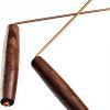 99.99% Copper Dowsing Rods - 2PCS Wooden Handle Dowsing Rods with Solid Brass Karnak Pendulum and Velvet Bag for Convenient Storage - for Searching Water, Gold, Minerals, Lost Things-4