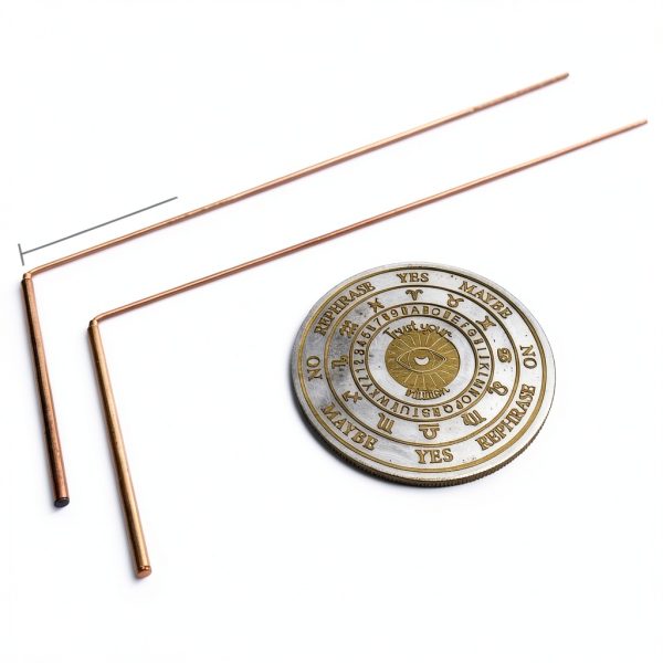 Copper Dowsing Rods Kit by Ywait2long with Amethyst Pendulum Board-4