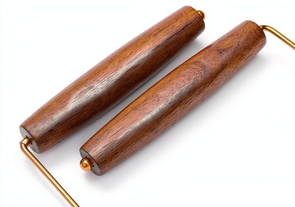 99.99% Copper Dowsing Rods - 2PCS Wooden Handle Dowsing Rods with Solid Brass Karnak Pendulum and Velvet Bag for Convenient Storage - for Searching Water, Gold, Minerals, Lost Things-6