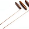 99.99% Copper Dowsing Rods - 2PCS Wooden Handle Dowsing Rods with Solid Brass Karnak Pendulum and Velvet Bag for Convenient Storage - for Searching Water, Gold, Minerals, Lost Things-5