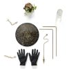 Windspeed 6 Divination Tools Kit Set Include 99.99% Dowsing Rods Copper Spiritual Dowsing Pendulum Board for Finding Water, Detect Gold, Locating Lost Items, Ghost Hunting-6